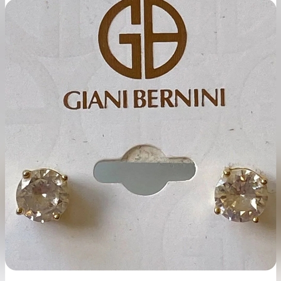 Giani Bernini Cubic Zirconia Sterling Silver Studs - Picture 3 of 3